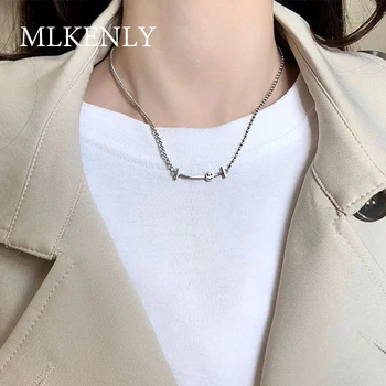 100% 925 Silver Smiley swing short clavicle chain choker necklace trendy for women Jewelry punk party
100% 925 Silver Smiley swing short clavicle chain choker necklace trendy for women Jewelry punk party