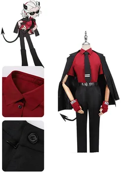 

Game Helltaker the awesome demon Justice Cosplay Costume Custom-made Adult Women Men Outfits Shirt Pants Jacket Gloves Tail