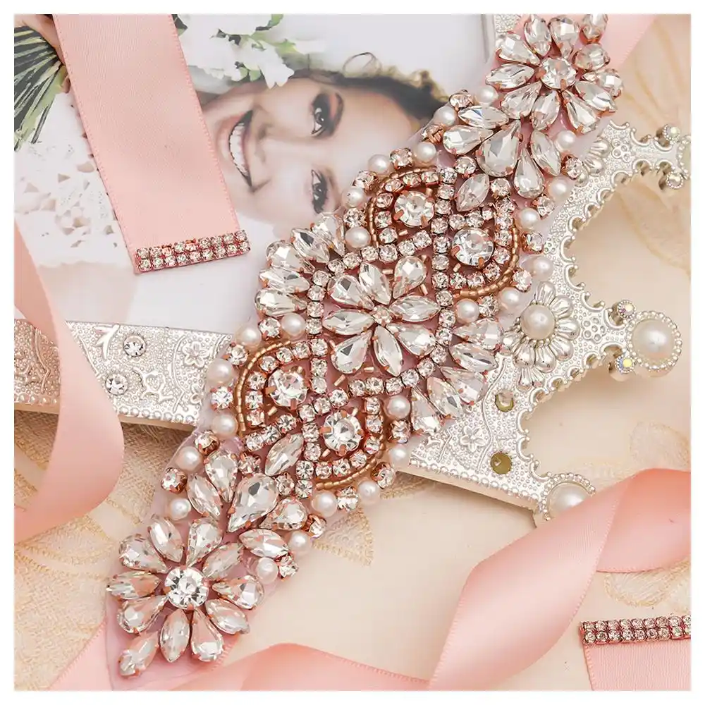 rose gold belts for bridesmaid dresses