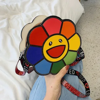Small Round Women Shoulder Bag Colorful Sunflower Shape Cute Ladies Handbag PU Leather Girls Summer Purses Phone Bag
Small Round Women Shoulder Bag Colorful Sunflower Shape Cute Ladies Handbag PU Leather Girls Summer Purses Phone Bag