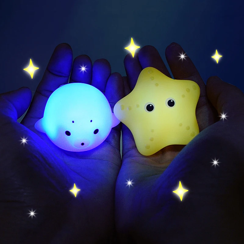 4PCs Water Flashing Floating Animals Dolphins Kids Automatic Led Lighting Up Beach Play Rubber Duck Children Bathroom Bath Toys
4PCs Water Flashing Floating Animals Dolphins Kids Automatic Led Lighting Up Beach Play Rubber Duck Children Bathroom Bath Toys