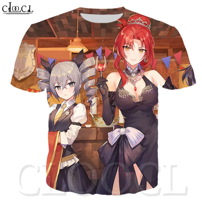 Мужская футболка CLOOCL с круглым вырезом и рисунком игры Honkai Impact 3 модная
