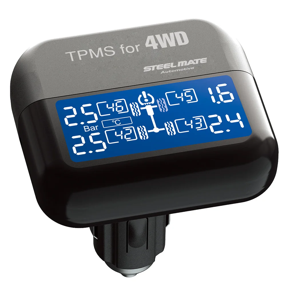 Steelmate TP-03S TPMS Tire Pressure Monitoring System with Adjustable LCD Display Cigarette Plug 4 Valve-cap External Sensors
Steelmate TP-03S TPMS Tire Pressure Monitoring System with Adjustable LCD Display Cigarette Plug 4 Valve-cap External Sensors