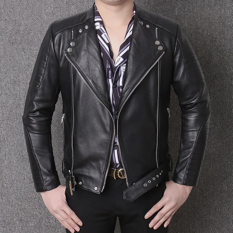 Name Brand Man's Sheepskin Leather Jackets Automotive Coats Oversized Biker Mens Real Leather Coats US Style Streetwear 3XL A785 
Name Brand Man's Sheepskin Leather Jackets Automotive Coats Oversized Biker Mens Real Leather Coats US Style Streetwear 3XL A785