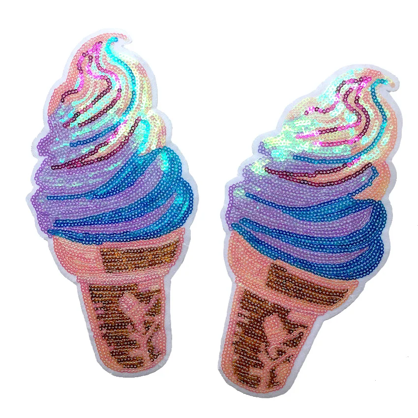 1Pcs HOT Colorful Ice Cream Sequins Embroidery Patches for Clothes DIY Iron on Appliques Stripes Patches Clothing Badge LSHB917
1Pcs HOT Colorful Ice Cream Sequins Embroidery Patches for Clothes DIY Iron on Appliques Stripes Patches Clothing Badge LSHB917