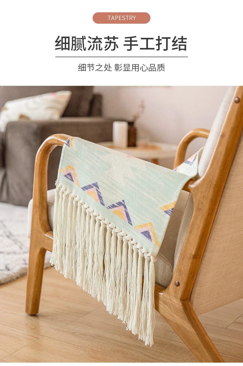 Nordic Boho Cotton Tassel Wall Tapestry 6 H99674b1f8c3e4c93b7a9a8e8ade25897K