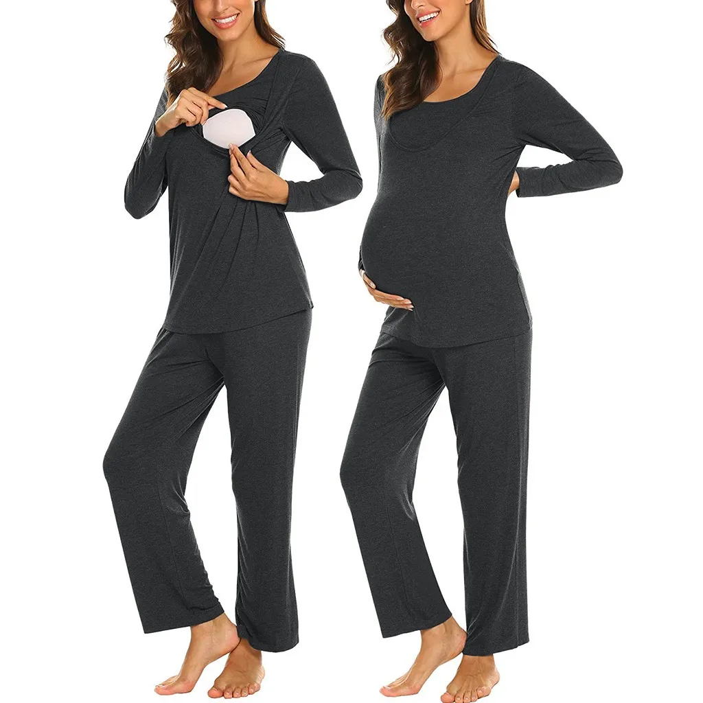 New breastfeeding Maternity Pajamas Set 2019 Winter Autumn Long Sleeve Nursing Baby T-shirt Tops+Pants Pajamas Suit for feeding
New breastfeeding Maternity Pajamas Set 2019 Winter Autumn Long Sleeve Nursing Baby T-shirt Tops+Pants Pajamas Suit for feeding