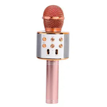 Bluetooth Karaoke Microphone Wireless Speaker Consender Home KTV Handheld Microphone for iOS Android System Tablet PC Connection
Bluetooth Karaoke Microphone Wireless Speaker Consender Home KTV Handheld Microphone for iOS Android System Tablet PC Connection