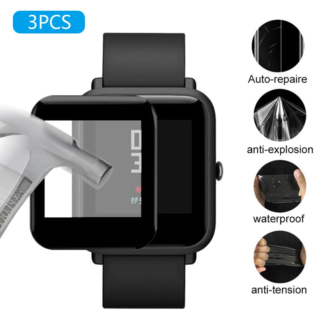 Для смарт-браслета AMAZFIT bip Smart watch 1/2/3 шт. прозрачные ультра пленка из закаленного