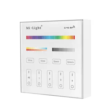 Mi Light Wireless 2.4G RF 4-Zone AC 180V-240V Wall-Mounted Smart Touch Screen Panel Controller Work with Mi-Light Series JK695
Mi Light Wireless 2.4G RF 4-Zone AC 180V-240V Wall-Mounted Smart Touch Screen Panel Controller Work with Mi-Light Series JK695