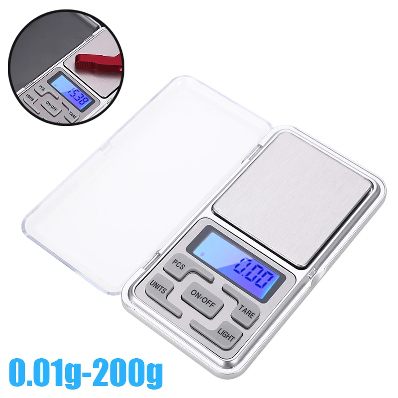 1pc Pocket Digital Scale Mini Precision Jewelry Weighing Scales Large LCD Display 0.01g 100/200/500g 0.1g - 500gBattery Powered
1pc Pocket Digital Scale Mini Precision Jewelry Weighing Scales Large LCD Display 0.01g 100/200/500g 0.1g - 500gBattery Powered