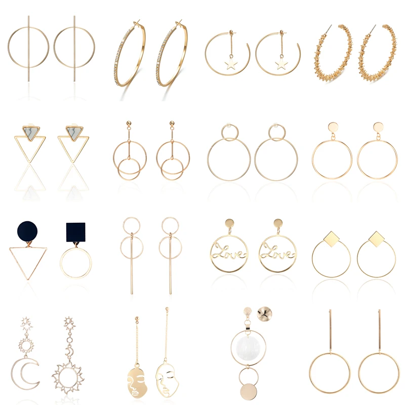 Simple Love Geometry Big Earrings Hollow Out Face Earrings Circular Star Moon Elegant Earrings Gifts For Women Wedding Party
Simple Love Geometry Big Earrings Hollow Out Face Earrings Circular Star Moon Elegant Earrings Gifts For Women Wedding Party
