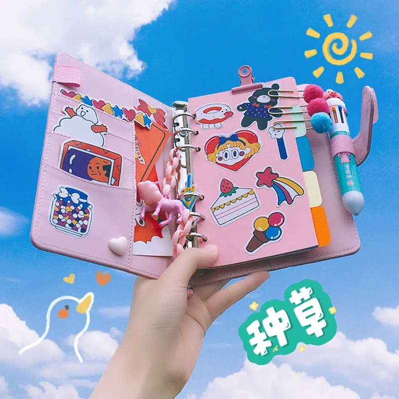 Yilan Girl's Heart Loose-Leaf Notebook Hand Book Hipster Cute Diary Korean Notebook Net Red Suit
Yilan Girl's Heart Loose-Leaf Notebook Hand Book Hipster Cute Diary Korean Notebook Net Red Suit