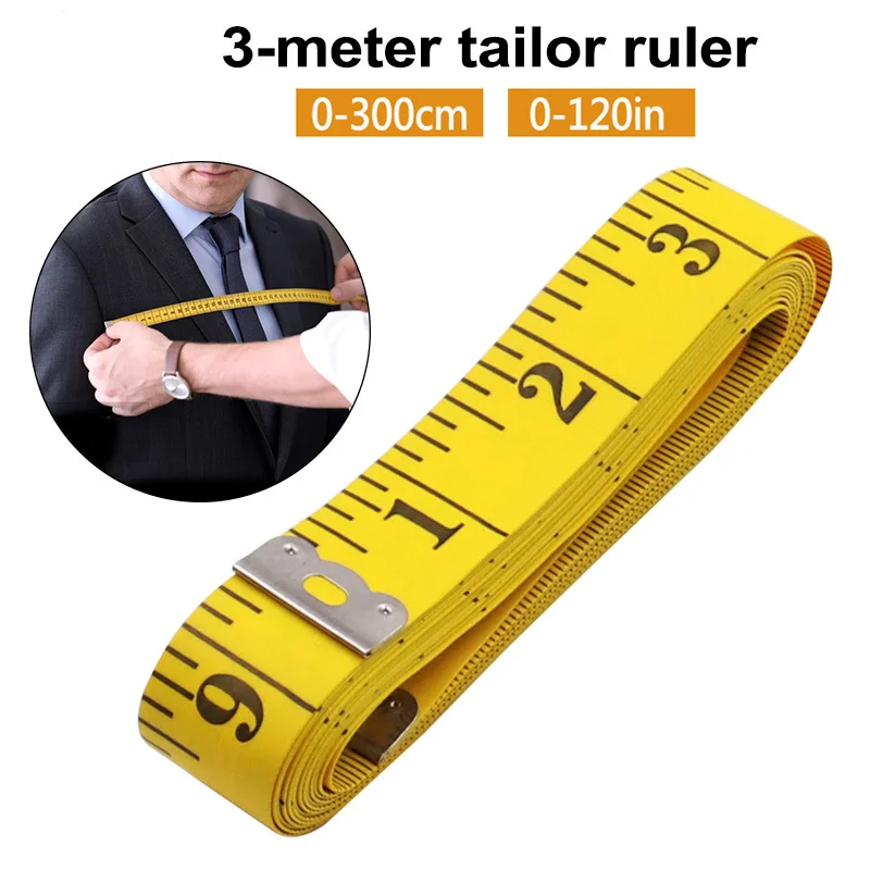 120 Inch 300cm Body Measuring Ruler Sewing Tailor Tape Measure Centimeter Meter Soft |