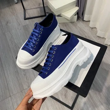 Canvas Shoes Thick Bottom Lace-up Women Platform White Casual Sneakers Comfort Mixed Color 2020 New Fashion Designer Personality 
Canvas Shoes Thick Bottom Lace-up Women Platform White Casual Sneakers Comfort Mixed Color 2020 New Fashion Designer Personality