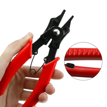 100Pc 4 in 1 Multi-function Pliers Snap Ring Pliers Tool Multi Crimp Tool Internal External Ring Remover Retaining Circlip Plier