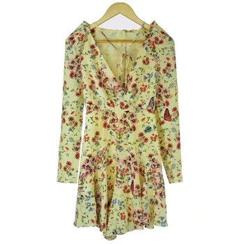 18 Summer Vacation Wind Small Fresh True Silk Screen Printing Flower Dew Back Siamese Pants Inora83093
18 Summer Vacation Wind Small Fresh True Silk Screen Printing Flower Dew Back Siamese Pants Inora83093