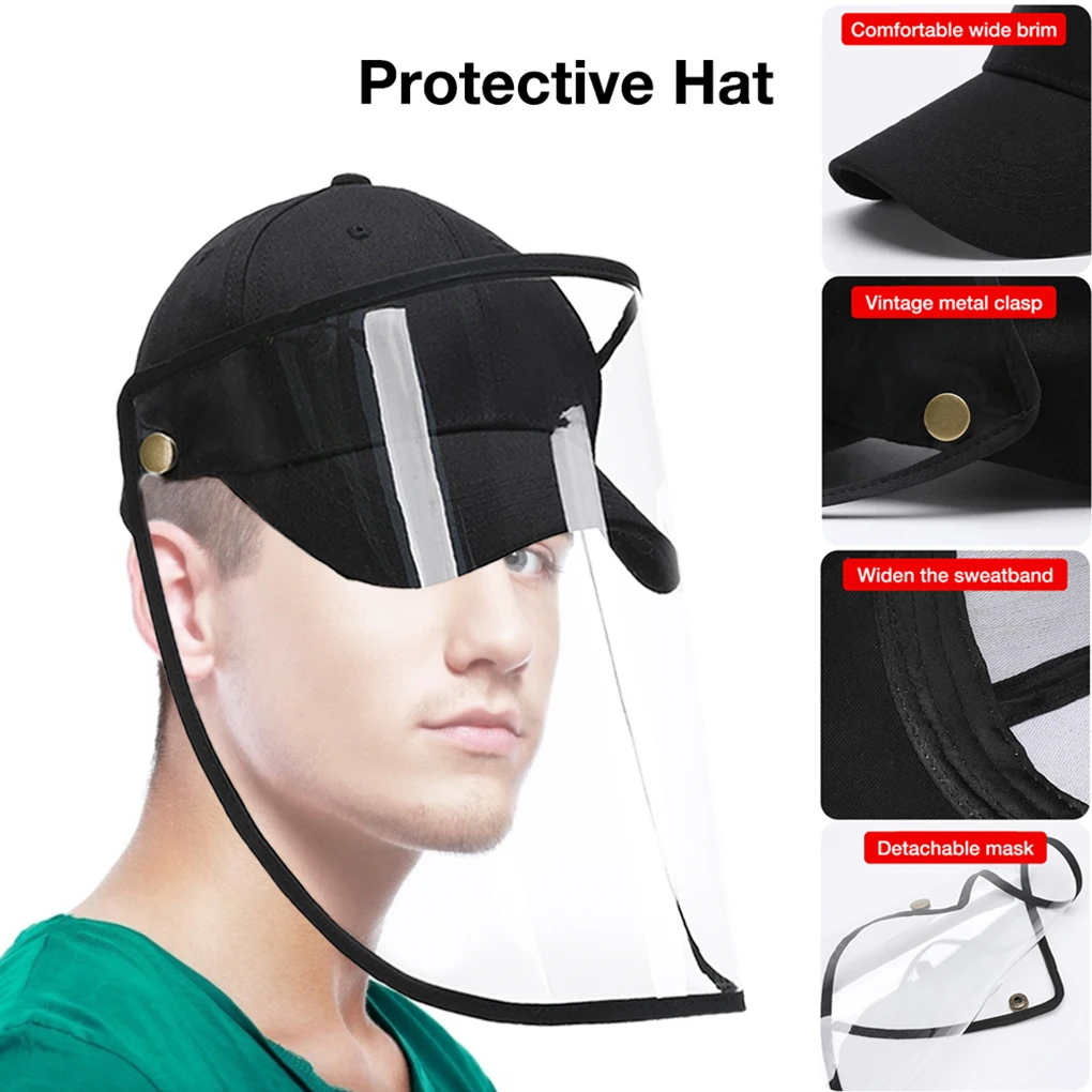 Anti-Dust Baseball Cap with Detachable Shield Screen Mask Plastic Mask Hat Safety Windproof Dustproof Hat Full Face Protection
Anti-Dust Baseball Cap with Detachable Shield Screen Mask Plastic Mask Hat Safety Windproof Dustproof Hat Full Face Protection