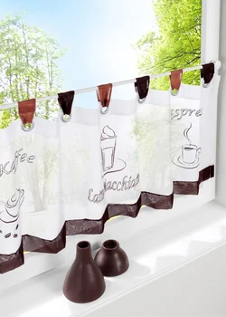 High Quality Small Coffee Short Curtains Yarn Embroidery Window Valance Kitchen Curtains Printed Short Sheer Drapes 6 sizes
High Quality Small Coffee Short Curtains Yarn Embroidery Window Valance Kitchen Curtains Printed Short Sheer Drapes 6 sizes
