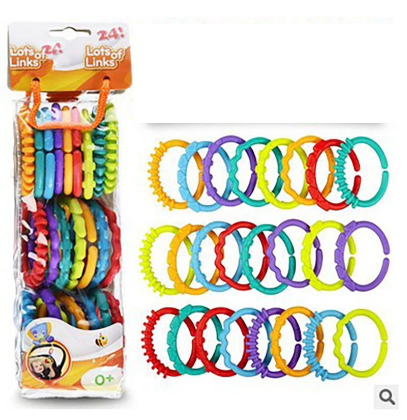 24Pcs/Set Cute Colorful Rainbow Rings Baby Teether Toy Crib Bed Stroller Hanging Rattles Toy Decoration Educational Gift Doll
24Pcs/Set Cute Colorful Rainbow Rings Baby Teether Toy Crib Bed Stroller Hanging Rattles Toy Decoration Educational Gift Doll