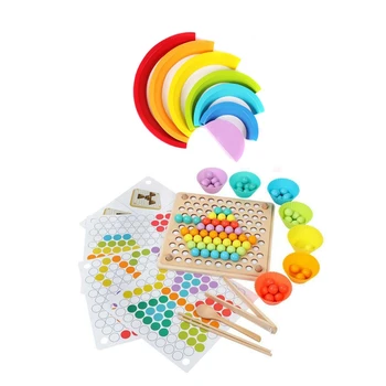 1 Set Colorful Wooden Blocks Toys Creative Rainbow Assembling & 1 Set Education Color Sorting Wooden Toy Hand Brain
1 Set Colorful Wooden Blocks Toys Creative Rainbow Assembling & 1 Set Education Color Sorting Wooden Toy Hand Brain