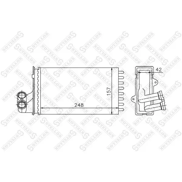 Фото Радиатор печки Peugeot 405/406 all 92 STELLOX 10 35013 SX|Диски колёсные| - купить