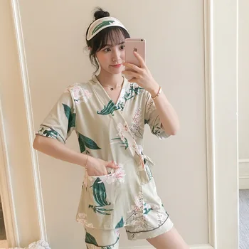ELAN MILRE Summer New Short-Sleeved Pajamas Women's Short-Sleeved Thin Two-Piece Leisure Tops 
ELAN MILRE Summer New Short-Sleeved Pajamas Women's Short-Sleeved Thin Two-Piece Leisure Tops
