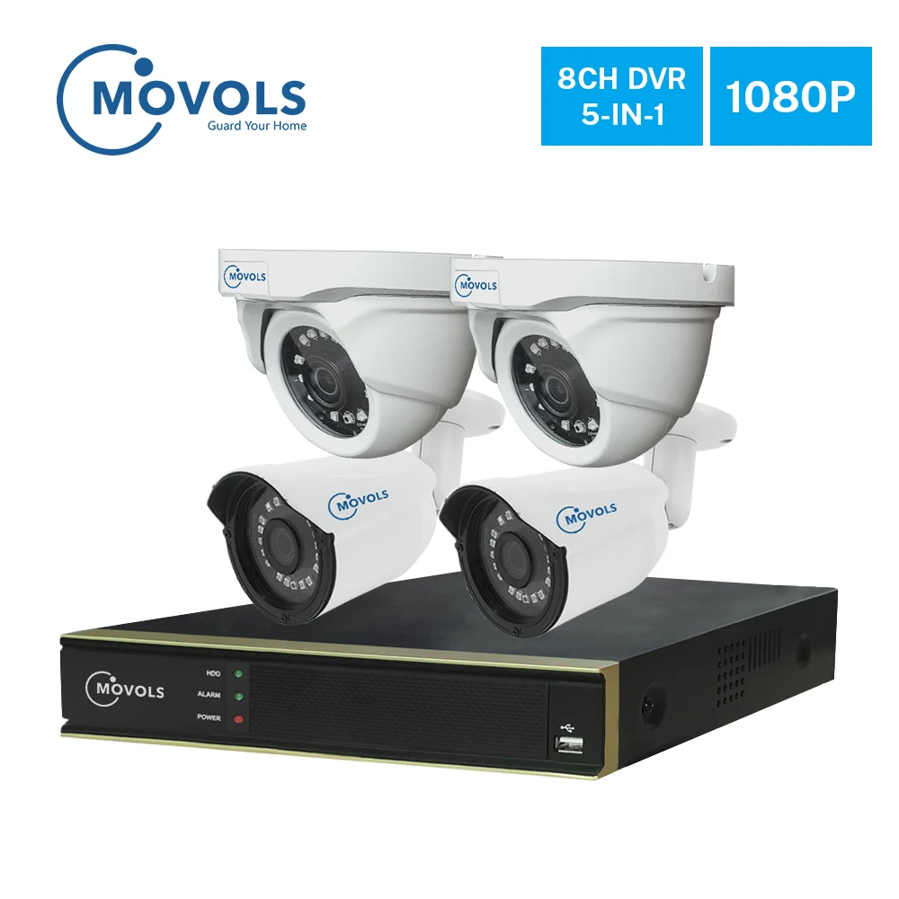 Movols Video Surveillance Camera Kit 2MP CCTV AHD 2pcs Bullet 2pcs Dome camera Outdoor Waterproof 8CH DVR Security Camera System
Movols Video Surveillance Camera Kit 2MP CCTV AHD 2pcs Bullet 2pcs Dome camera Outdoor Waterproof 8CH DVR Security Camera System
