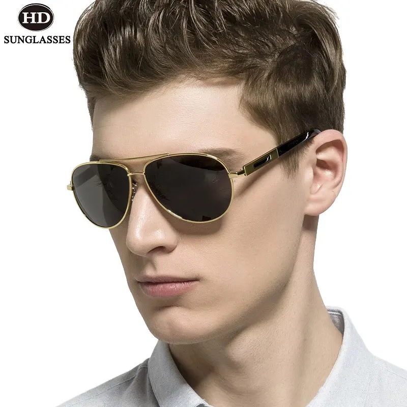 

HDclear Driving Sun Glasses Male Polarized Sunglasses Men Pilot Eyewear Blue Film Plated Gafas De Sol Fishing Lentes UV400 LD015