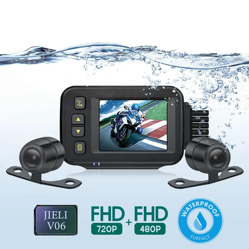 Dual Lens Full Body Waterproof Motorcycle Camera 720P HD Front Rear View Driving Recorder DVR Dash Cam Logger Recorder Box
Dual Lens Full Body Waterproof Motorcycle Camera 720P HD Front Rear View Driving Recorder DVR Dash Cam Logger Recorder Box