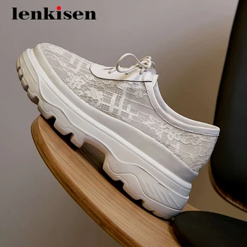 Lenkisen sports style genuine leather convenient air mesh sneaker round toe lace up beauty lady daily wear vulcanized shoes L04
Lenkisen sports style genuine leather convenient air mesh sneaker round toe lace up beauty lady daily wear vulcanized shoes L04