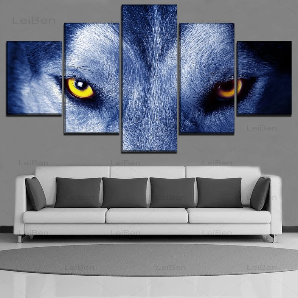 Five Piece Set of Animal Wolf Eyes Art Poster Wall Living Room Decoration Painting Canvas Paintings and Prints Modern Pictures
Five Piece Set of Animal Wolf Eyes Art Poster Wall Living Room Decoration Painting Canvas Paintings and Prints Modern Pictures