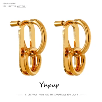 Yhpup 2020 Stainless Steel Screw Buckle Geometric Earrings Stylish Metal Gold Irregular Texture Earrings брелок Girl Party Gift
Yhpup 2020 Stainless Steel Screw Buckle Geometric Earrings Stylish Metal Gold Irregular Texture Earrings брелок Girl Party Gift