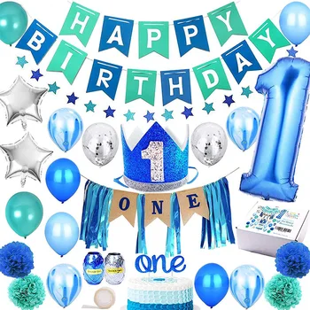 1 year old birthday set boy girl party decoration baby blue pink 1 year birthday balloon set cute baby shower RT99 
1 year old birthday set boy girl party decoration baby blue pink 1 year birthday balloon set cute baby shower RT99