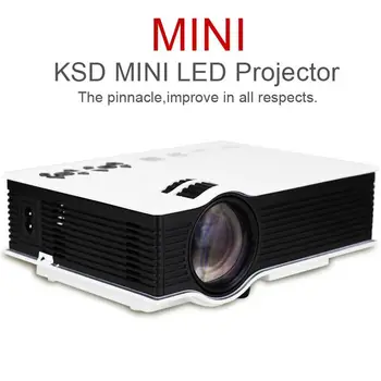 800x480 Home TFT LCD Projector 34 to 130 Inch Projections Native Resolution 1920*1080 Projector with Remote control QKCr60