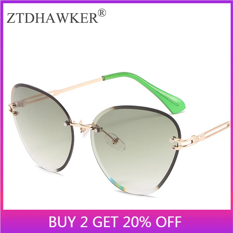Modern Frameless Trimmed Sunglasses Big Frame Cat Eye Spectacles Gradient Color New Eyeglasses Women
Modern Frameless Trimmed Sunglasses Big Frame Cat Eye Spectacles Gradient Color New Eyeglasses Women