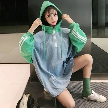 lazy loose women's hooded sweatshirts female loose long demin sweatshirts woman hoodies denim pullovers
lazy loose women's hooded sweatshirts female loose long demin sweatshirts woman hoodies denim pullovers