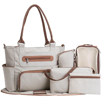 7 Pieces Set Nappy Tote Bag Large Capacity Diaper Bags For Mommy Bag Waterproof Gray Diaper Handbag Mummy Maternity Bag
7 Pieces Set Nappy Tote Bag Large Capacity Diaper Bags For Mommy Bag Waterproof Gray Diaper Handbag Mummy Maternity Bag