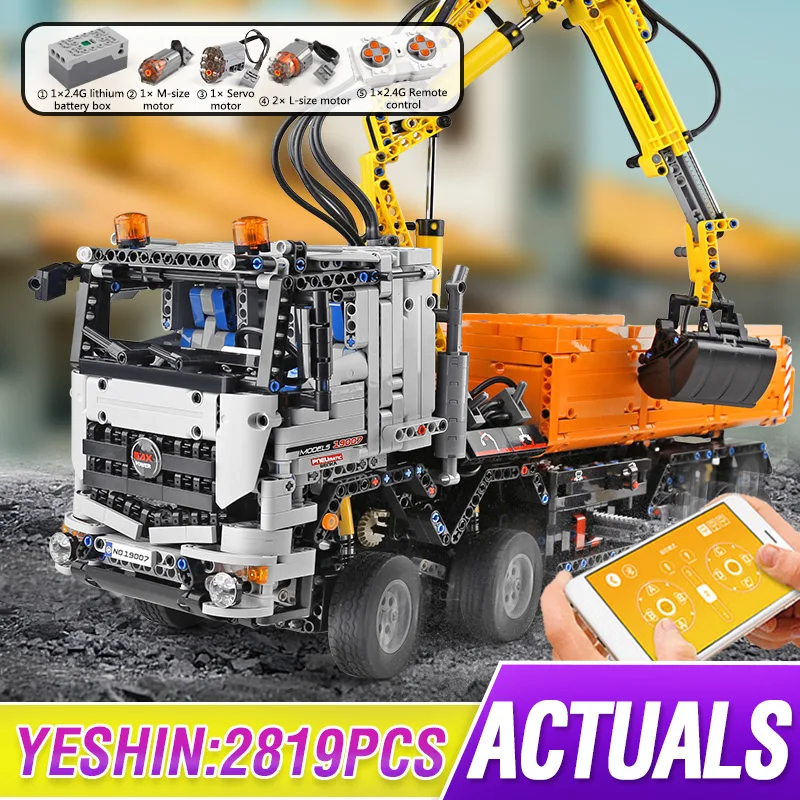 MOULD KING 19007 технический 42043 Arocs 3245 пневматический грузовик автомобиль с