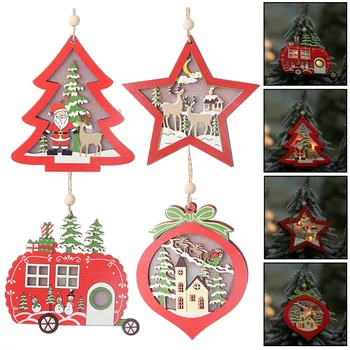 Fashion Wooden Christmas Tree Pendant Xmas Goods LED Beautiful Wooden Decoration Home Elk Old Man Illuminate Toy Snowman
Fashion Wooden Christmas Tree Pendant Xmas Goods LED Beautiful Wooden Decoration Home Elk Old Man Illuminate Toy Snowman