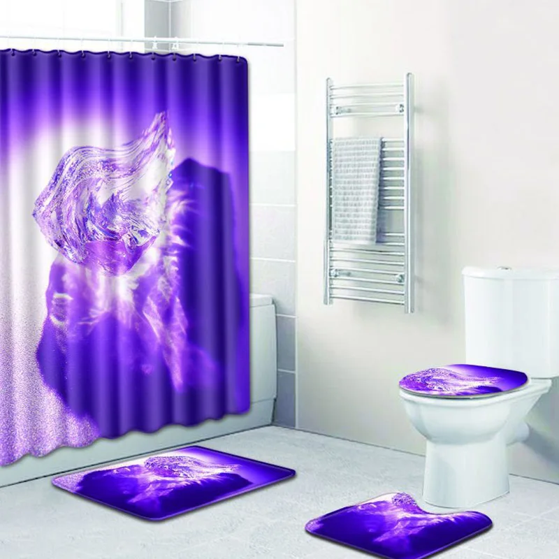 4pcs/set Modern Print Polyester Bathroom Shower Curtain Waterproof Fabric Washable Toilet Seat Cover Bath Screen Home Decor
4pcs/set Modern Print Polyester Bathroom Shower Curtain Waterproof Fabric Washable Toilet Seat Cover Bath Screen Home Decor