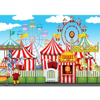 Carnival Circus Backdrops Red Tent Carousel Photo Background Kids Children Birthday Party Baby Shower Cake Table Banner 
Carnival Circus Backdrops Red Tent Carousel Photo Background Kids Children Birthday Party Baby Shower Cake Table Banner