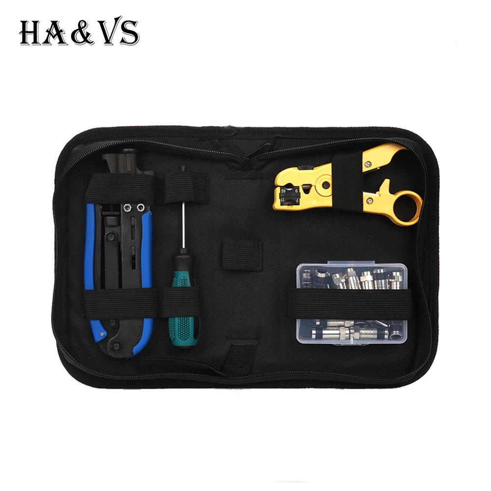 Coax Crimping Compression Tool Kit RG59 RG11 RG7 RG6 SYV 75-5 75-7 Cable Stripper w/ 20Pcs F F-Type Compression Connectors
Coax Crimping Compression Tool Kit RG59 RG11 RG7 RG6 SYV 75-5 75-7 Cable Stripper w/ 20Pcs F F-Type Compression Connectors