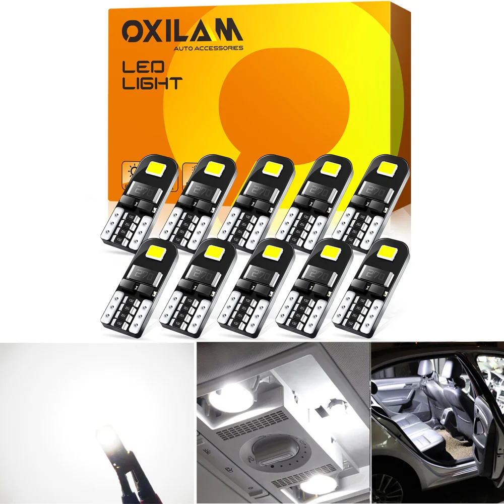 10X W5W T10 светодиодный 2835 SMD Светодиодный лампочки Canbus салона светильник для Toyota