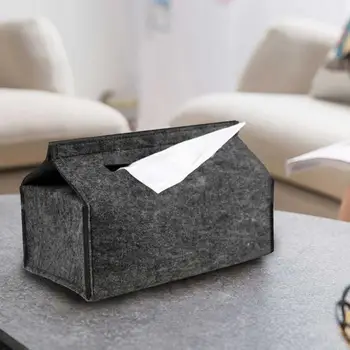 Black Felt Tissue Bag Scandinavian Bedside Car Paper Towel Case Cosmetic Storage Box Simple Grey Organizer Bag Home Decor 
Black Felt Tissue Bag Scandinavian Bedside Car Paper Towel Case Cosmetic Storage Box Simple Grey Organizer Bag Home Decor