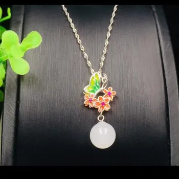 Natural Hetian Jade Carved Flowers Falling Pendant Jewelry 925 Sterling Silver Necklace Pendant Fine Jewelry
Natural Hetian Jade Carved Flowers Falling Pendant Jewelry 925 Sterling Silver Necklace Pendant Fine Jewelry