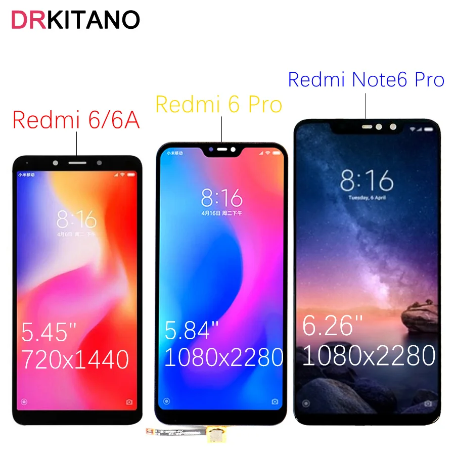 for Xiaomi Redmi Note 6 Pro LCD Display Touch Screen Note6 Pro Display For Xiaomi Redmi 6 Pro LCD 6 6A LCD Screen Replacement
for Xiaomi Redmi Note 6 Pro LCD Display Touch Screen Note6 Pro Display For Xiaomi Redmi 6 Pro LCD 6 6A LCD Screen Replacement