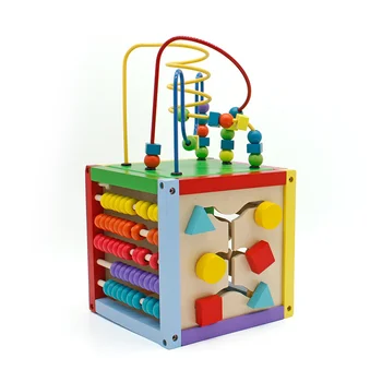 Wooden Learning Bead Maze Cube 5 in 1 Activity Center Educational Toy 8 x 8 Inch
Wooden Learning Bead Maze Cube 5 in 1 Activity Center Educational Toy 8 x 8 Inch