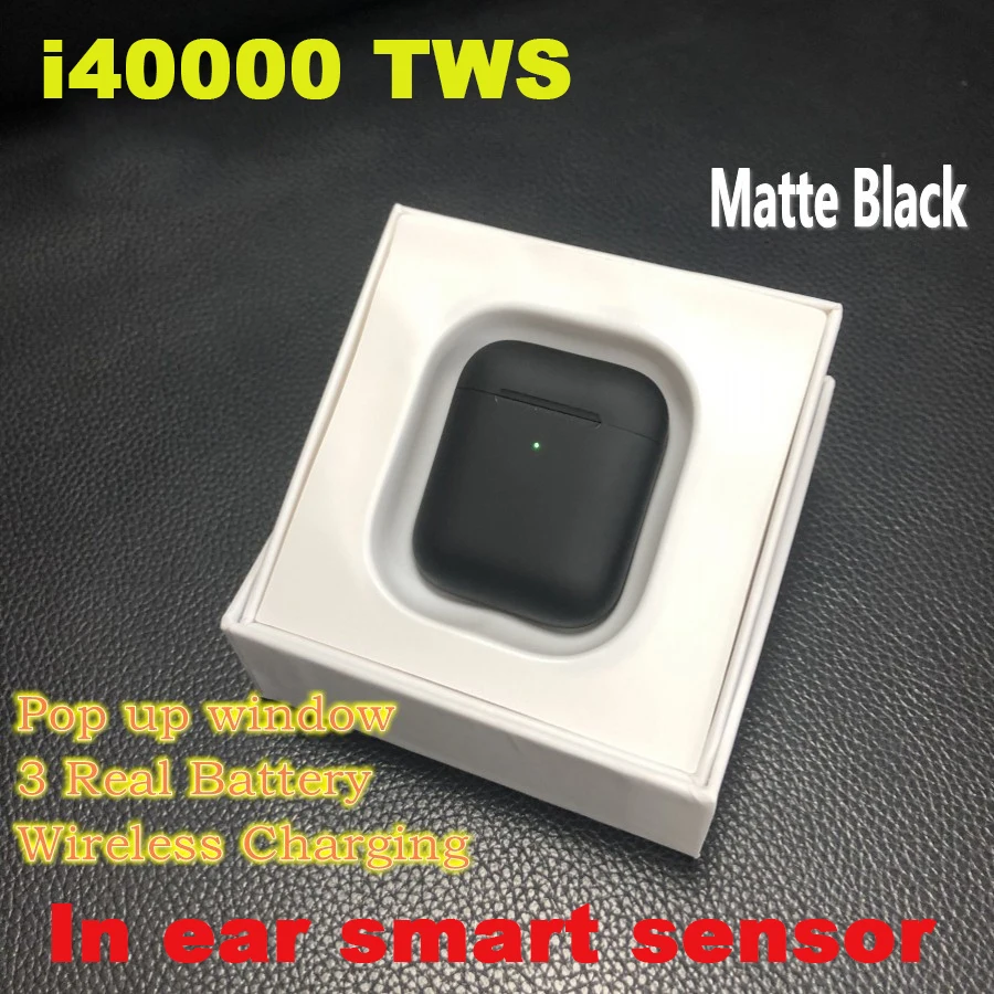 Original i40000 TWS 1: 1 In-ear Smart Sensor Bluetooth 5.0 Wireless 8D heavy bass earphone PK i80 i200 i800 i2000 i9000 i9999TWS
Original i40000 TWS 1: 1 In-ear Smart Sensor Bluetooth 5.0 Wireless 8D heavy bass earphone PK i80 i200 i800 i2000 i9000 i9999TWS