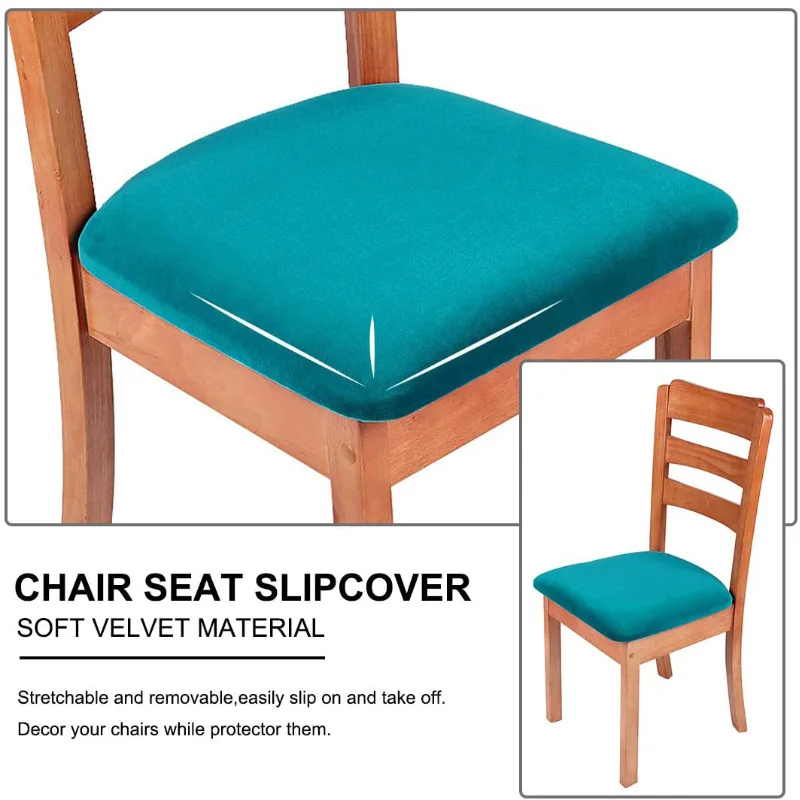Home Dining Chair Cushion Velvet Fabric Cover Removable Washable Anti-Dust Stretch Spandex Upholstered Chair Seat Slipcovers
Home Dining Chair Cushion Velvet Fabric Cover Removable Washable Anti-Dust Stretch Spandex Upholstered Chair Seat Slipcovers